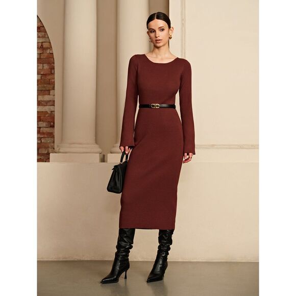 long sleeve mesh dress maxi Rowan Long Sleeve Mesh Maxi Dress main image 0